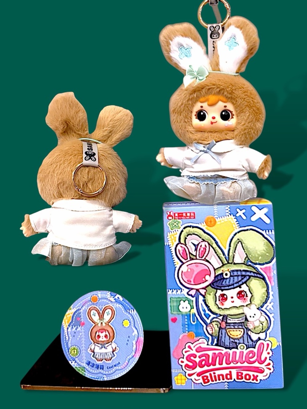Samuel Fashion Daily Series Plush Rabbit Cool Mint Bunny